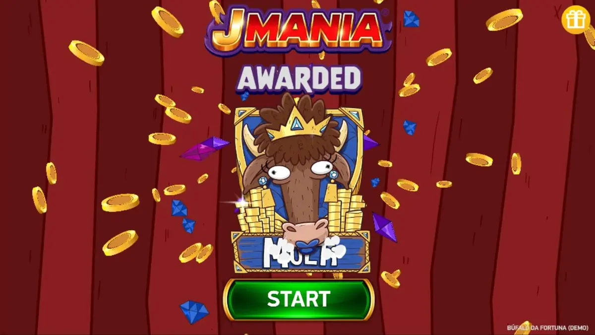 Tampilan visual slot Buffalo da Fortuna dengan latar belakang perbatasan Amerika