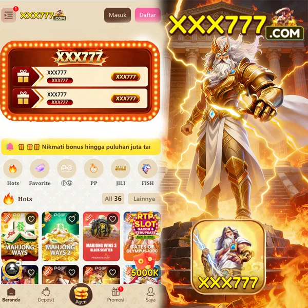 XXX777 2026 Slot Gacor RTP Tinggi